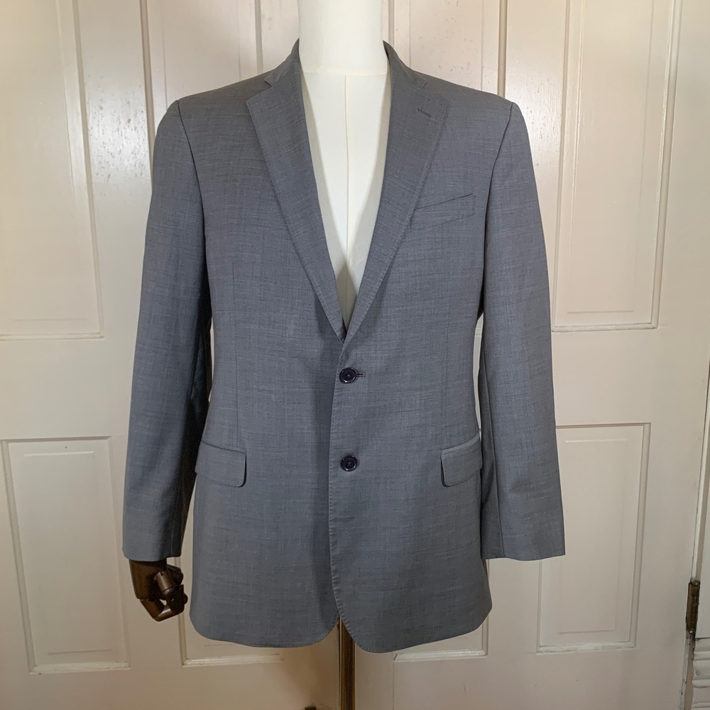 Brooks Brothers 346 Blazer Mens 42R Gray Wool Blend Fitzgerald Fit Explorer